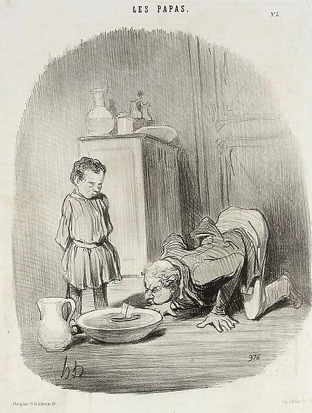 Comment on donne aux jeunes gens le goût de la navigation, 1846. Creator: Honore Daumier