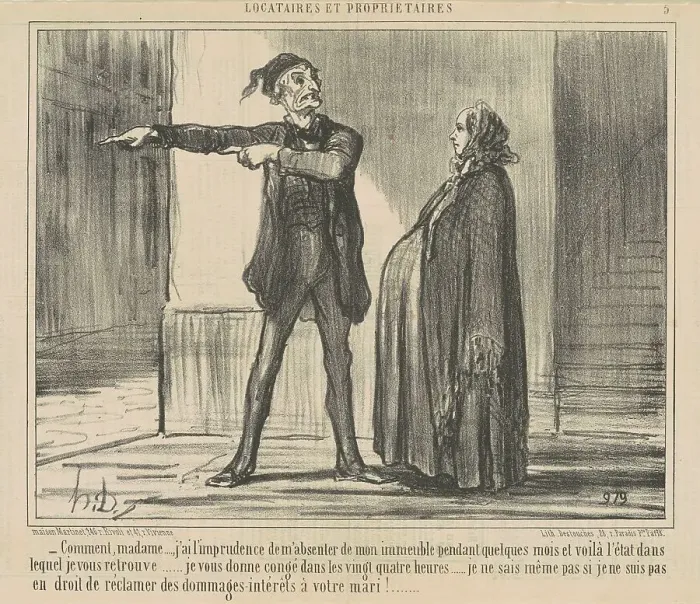 Framed Print : Comment, madame... J'ai l'imprudence... 19th century. Creator: Honore Daumier