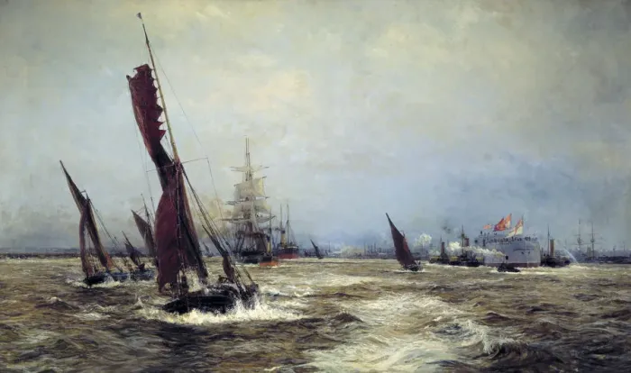 Framed Print : Commerce and Sea Power, 1898. Artist: William Lionel Wyllie Framed Print : Commerce and Sea Power, 1898. Artist: William Lionel Wyllie