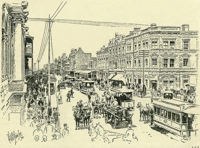 Framed Print : Commission Street, Johannesburg, c1900. Creator: Will B. Robinson Framed Print : Commission Street, Johannesburg, c1900. Creator: Will B. Robinson