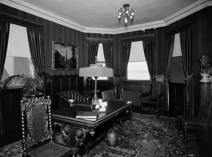 Framed Print : Committee room, Walker distillery, Walkerville, Ont. between 1905 and 1915. Creator: Unknown Framed Print : Committee room, Walker distillery, Walkerville, Ont. between 1905 and 1915. Creator: Unknown