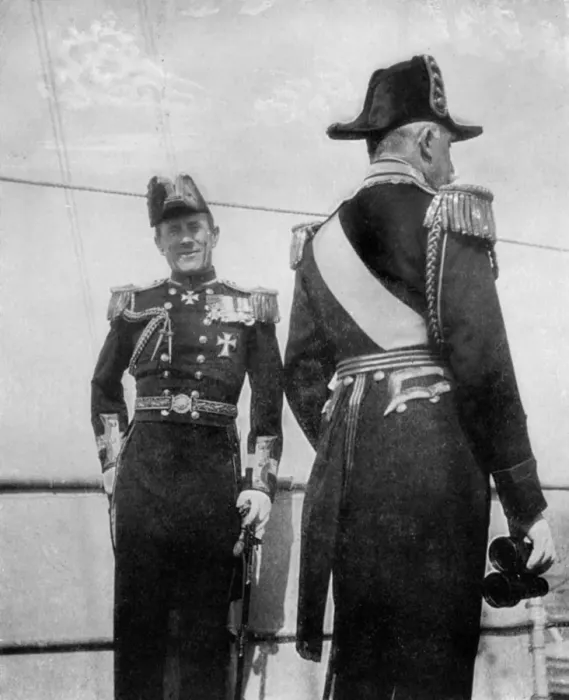 Framed Print : Commodore Keppel with the Duke of Connaught, 1908. Artist: Queen Alexandra Framed Print : Commodore Keppel with the Duke of Connaught, 1908. Artist: Queen Alexandra