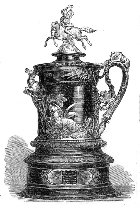 Framed Print : The Commodore's Cup of the Royal Victoria Yacht Club, 1865. Creator: Unknown Framed Print : The Commodore's Cup of the Royal Victoria Yacht Club, 1865. Creator: Unknown
