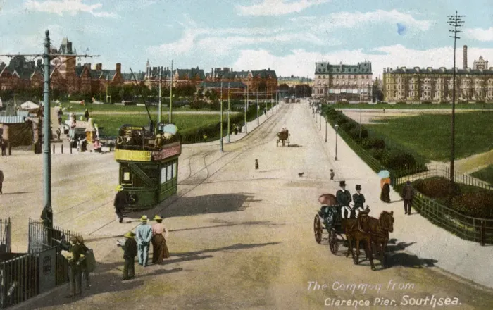 Framed Print : The Common from Clarence Pier, Southsea, Hampshire, c1904 Framed Print : The Common from Clarence Pier, Southsea, Hampshire, c1904