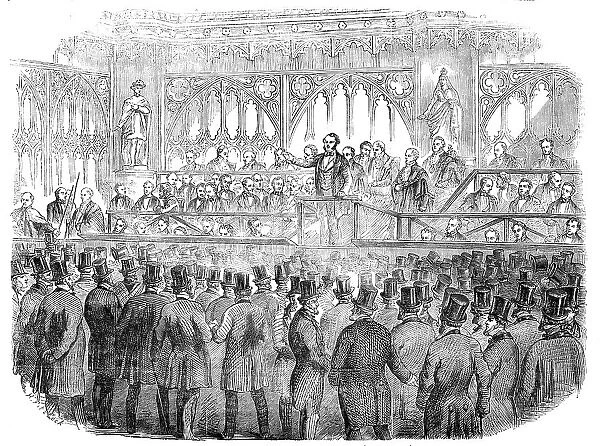 The Common Hall on Corporation Reform, in Guildhall, 1856. Creator: Henry Fitzcook