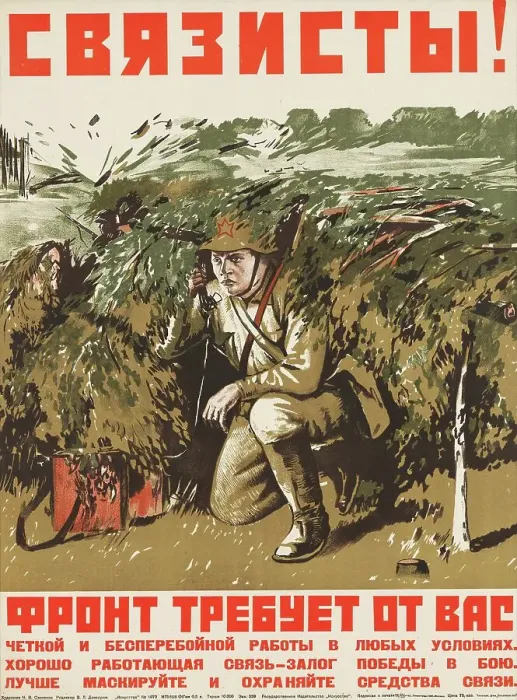 Framed Print : Communication Operators! The front demands.. 1941. Creator: Svinenko, Nikolay Vladimirovich (1900-1942) Framed Print : Communication Operators! The front demands.. 1941. Creator: Svinenko, Nikolay Vladimirovich (1900-1942)