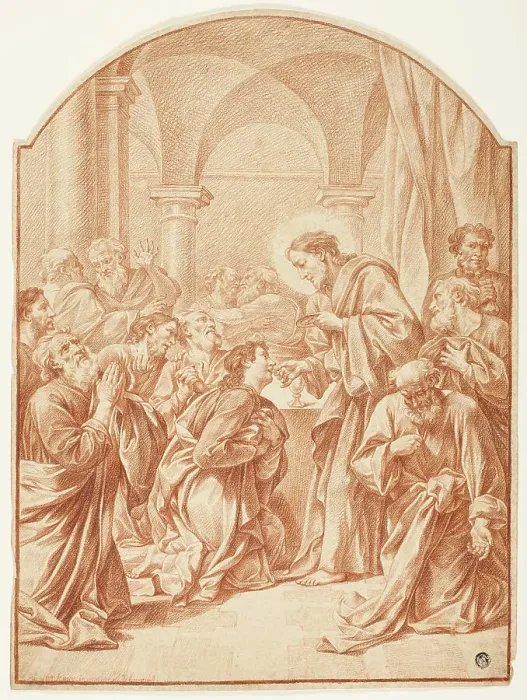 Framed Print : Communion of the Apostles, n.d. Creator: Johann Martin Schuster Framed Print : Communion of the Apostles, n.d. Creator: Johann Martin Schuster