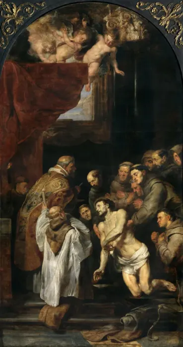 Framed Print : The Last Communion of Saint Francis, 1619. Creator: Rubens, Pieter Paul (1577-1640) Framed Print : The Last Communion of Saint Francis, 1619. Creator: Rubens, Pieter Paul (1577-1640)