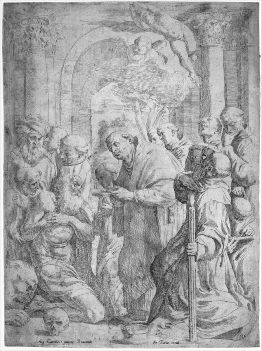 Framed Print : The Last Communion of Saint Jerome, 1584-1650. Creator: Francois Perrier Framed Print : The Last Communion of Saint Jerome, 1584-1650. Creator: Francois Perrier