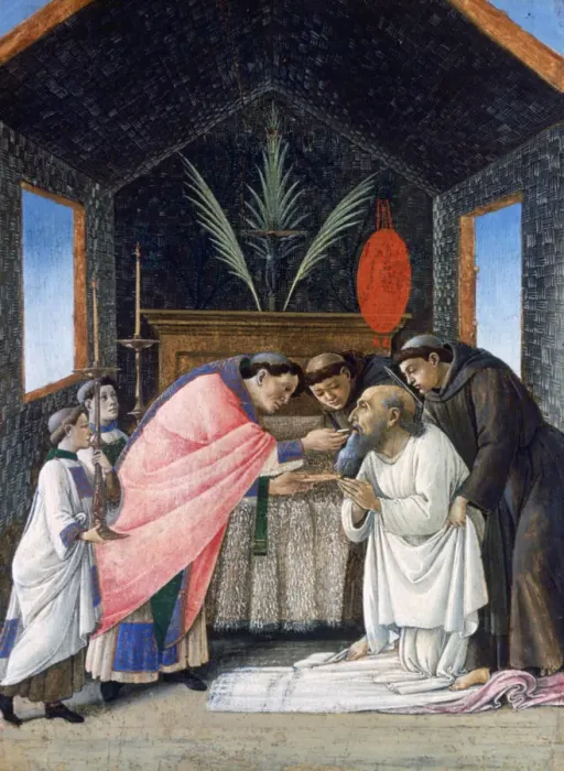 Framed Print : The Last Communion of St Jerome, c1495. Artist: Sandro Botticelli Framed Print : The Last Communion of St Jerome, c1495. Artist: Sandro Botticelli