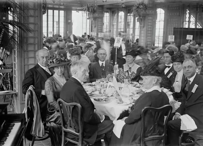 Framed Print : Community chorus luncheon, 1917. Creator: Bain News Service Framed Print : Community chorus luncheon, 1917. Creator: Bain News Service