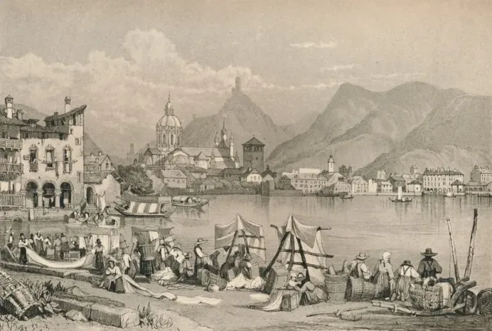 Framed Print : Como, c1830 (1915). Artist: Samuel Prout Framed Print : Como, c1830 (1915). Artist: Samuel Prout
