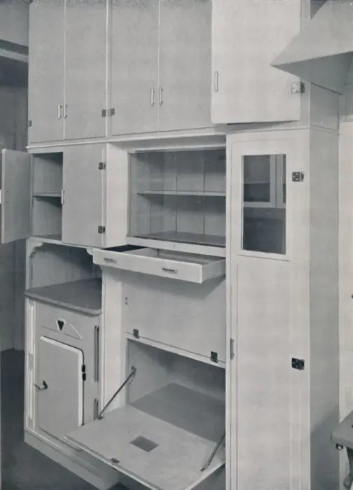 Framed Print : Compactom Household Cupboard Units, 1936