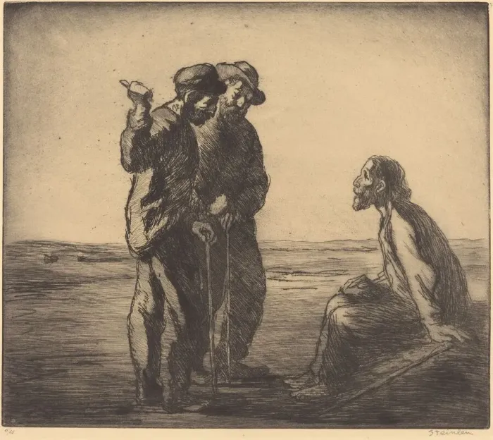 Framed Print : Three Companions (Les trois compagnons), 1912. Creator: Theophile Alexandre Steinlen Framed Print : Three Companions (Les trois compagnons), 1912. Creator: Theophile Alexandre Steinlen