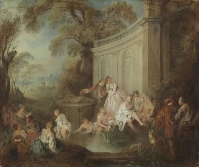 Framed Print : A Company Bather in a Park Framed Print : A Company Bather in a Park