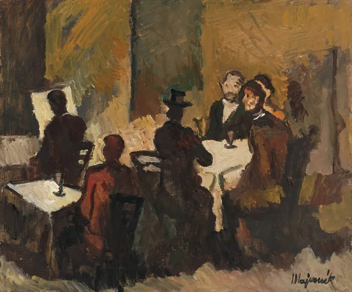 Framed Print : Company in a Coffee Shop, 1941-1942. Creator: Cyprian Majernik