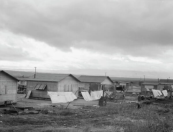 'Company' cotton pickers camp after picking season, Buttonwillow, California, 1939. Creator: Dorothea Lange. 'Company' cotton pickers camp after picking season, Buttonwillow, California, 1939. Creator: Dorothea Lange