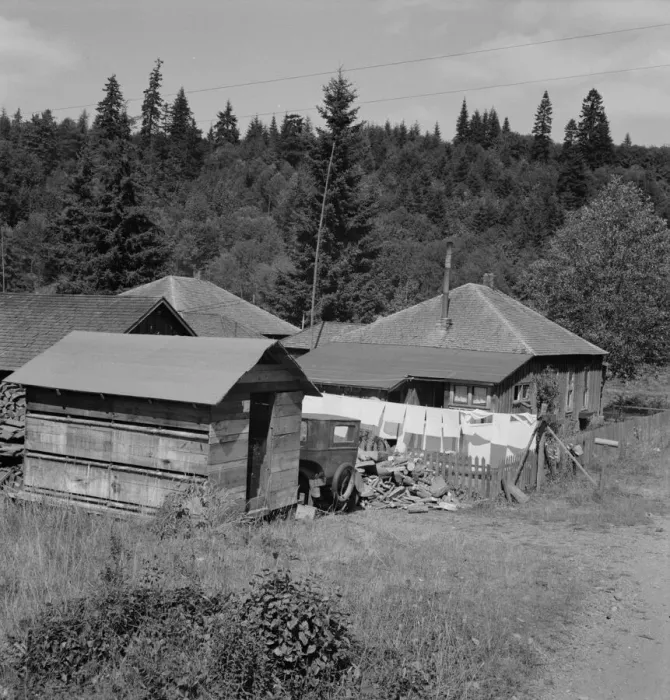 Framed Print : Company houses of closed mill... Malone, Grays Harbor County, Western Washington, 1939. Creator: Dorothea Lange Framed Print : Company houses of closed mill... Malone, Grays Harbor County, Western Washington, 1939. Creator: Dorothea Lange