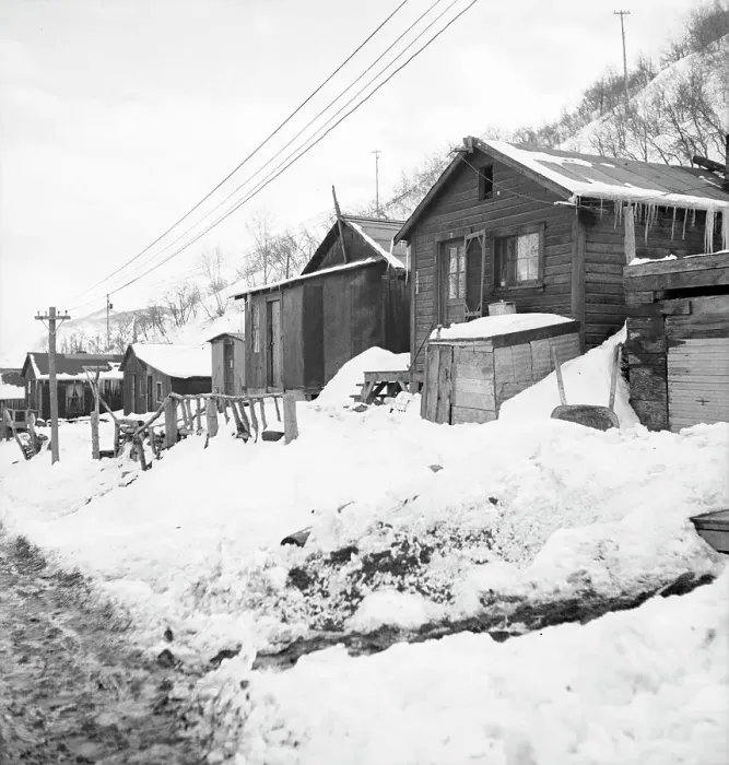 Framed Print : Company housing, Consumers, near Price, Utah, 1936. Creator: Dorothea Lange Framed Print : Company housing, Consumers, near Price, Utah, 1936. Creator: Dorothea Lange
