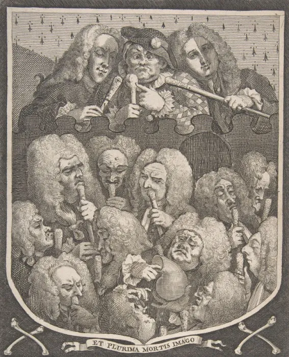 Framed Print : The Company of Undertakers, 1736. 1736. Creator: William Hogarth Framed Print : The Company of Undertakers, 1736. 1736. Creator: William Hogarth