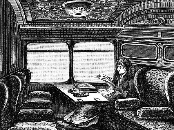 Compartment on the Orient Express reserved for women, c1895