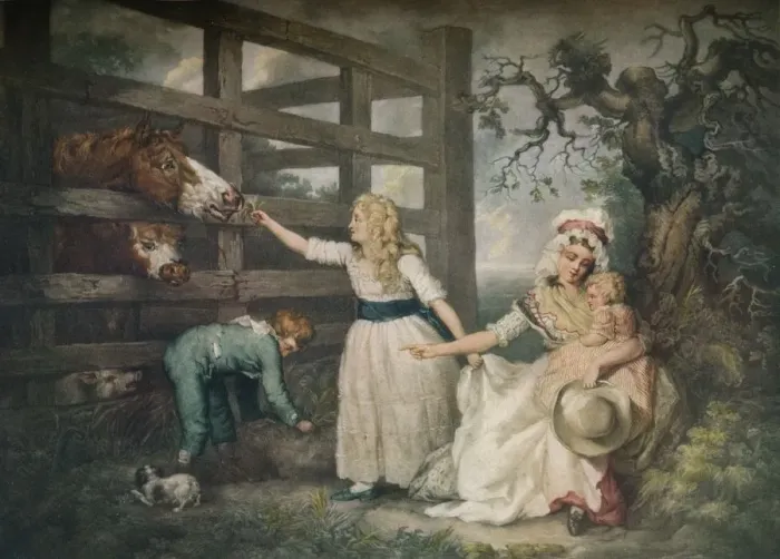 Framed Print : Compassionate Children, c1793, (1916). Artist: William Ward Framed Print : Compassionate Children, c1793, (1916). Artist: William Ward