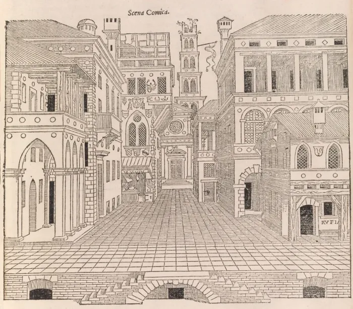 Framed Print : Compendium of Architectural Books by Sebastiano Serlio (Books I-V), 1544, 1545