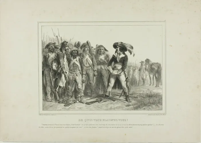 Framed Print : Of what do you have to complain?, 1836. Creator: Auguste Raffet Framed Print : Of what do you have to complain?, 1836. Creator: Auguste Raffet