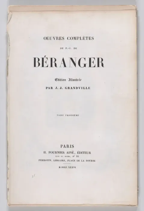 Framed Print : The Complete Works of Beranger, 1836. 1836. Creator: Anon Framed Print : The Complete Works of Beranger, 1836. 1836. Creator: Anon