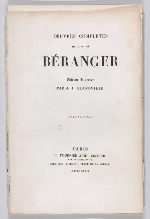 Framed Print : The Complete Works of P. J. de Beranger, 1836. 1836. Creator: Anon Framed Print : The Complete Works of P. J. de Beranger, 1836. 1836. Creator: Anon