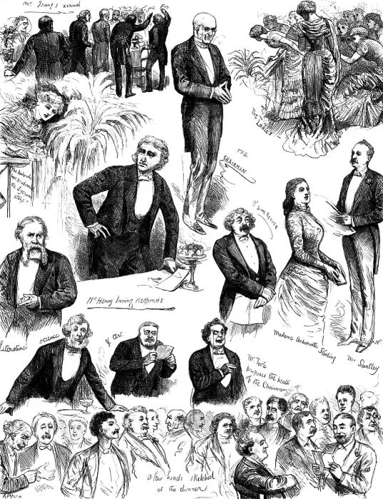 Framed Print : Complimentary Dinner to Mr. Henry Irving at St. James's Hall, 1883. Creator: R. Taylor. Complimentary Dinner to Mr. Henry Irving at St. James's Hall, 1883. Creator: R. Taylor Framed Print : Complimentary Dinner to Mr. Henry Irving at St. James's Hall, 1883. Creator: R. Taylor. Complimentary Dinner to Mr. Henry Irving at St. James's Hall, 1883. Creator: R. Taylor