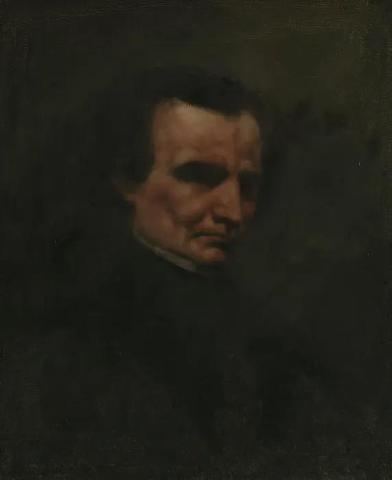 Framed Print : The Composer Hector Berlioz, probably 1850. Creator: Gustave Courbet Framed Print : The Composer Hector Berlioz, probably 1850. Creator: Gustave Courbet