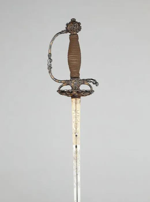 Framed Print : Composite Smallsword and Scabbard, Dutch, Hilt: c. 1650 / 60; blade: 1750 / 60 Framed Print : Composite Smallsword and Scabbard, Dutch, Hilt: c. 1650 / 60; blade: 1750 / 60