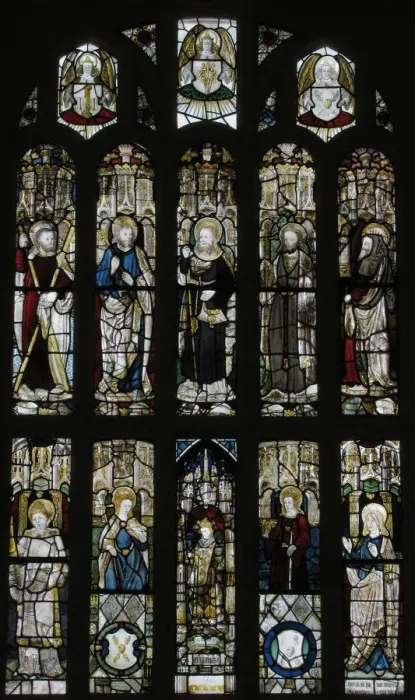 Framed Print : Composite Window of English Stained Glass, British, 15th century. Creator: Unknown Framed Print : Composite Window of English Stained Glass, British, 15th century. Creator: Unknown