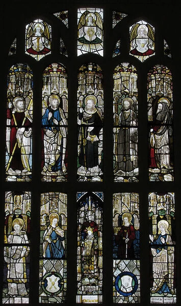 Composite Window of English Stained Glass, British, 15th century. Creator: Unknown