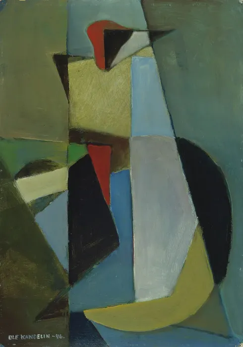 Framed Print : Composition, 1946. Creator: Ole Kandelin Framed Print : Composition, 1946. Creator: Ole Kandelin