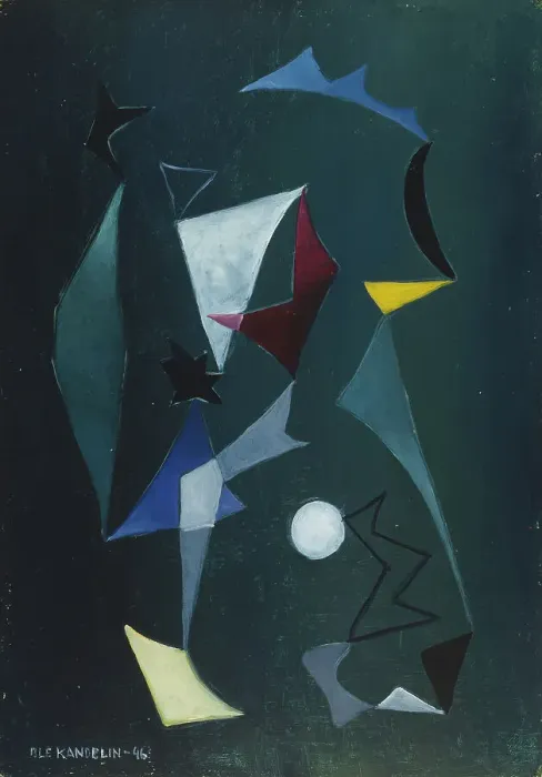 Framed Print : Composition, 1946. Creator: Ole Kandelin Framed Print : Composition, 1946. Creator: Ole Kandelin