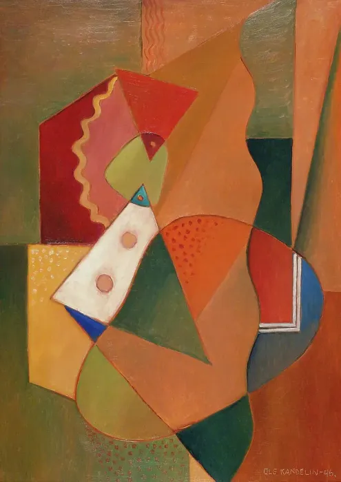 Framed Print : Composition, 1946. Creator: Ole Kandelin Framed Print : Composition, 1946. Creator: Ole Kandelin