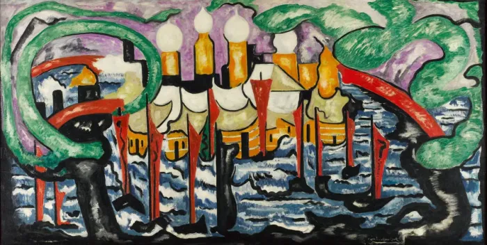 Framed Print : Composition No 62. Artist: Heemskerck van Beest, Jacoba van (1876-1923) Framed Print : Composition No 62. Artist: Heemskerck van Beest, Jacoba van (1876-1923)