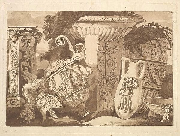 Composition with the Antique Fragments and a Leaning Vase, from Recueil de Compositions