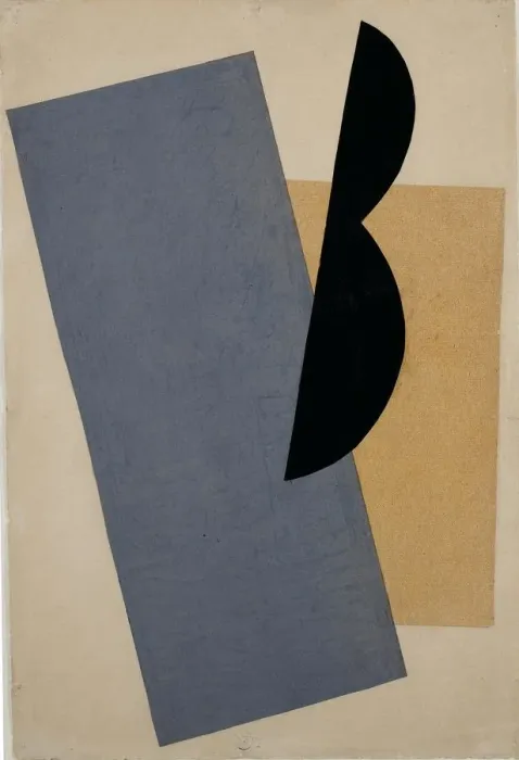 Framed Print : Composition (Blue-Yellow-Black). Artist: Popova, Lyubov Sergeyevna (1889-1924) Framed Print : Composition (Blue-Yellow-Black). Artist: Popova, Lyubov Sergeyevna (1889-1924)