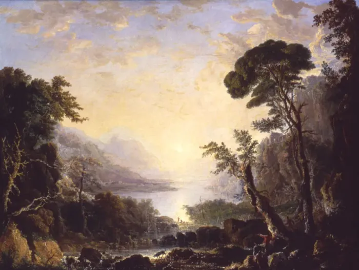 Framed Print : Composition, Italian Scenery, 1846. Creator: George Loring Brown Framed Print : Composition, Italian Scenery, 1846. Creator: George Loring Brown