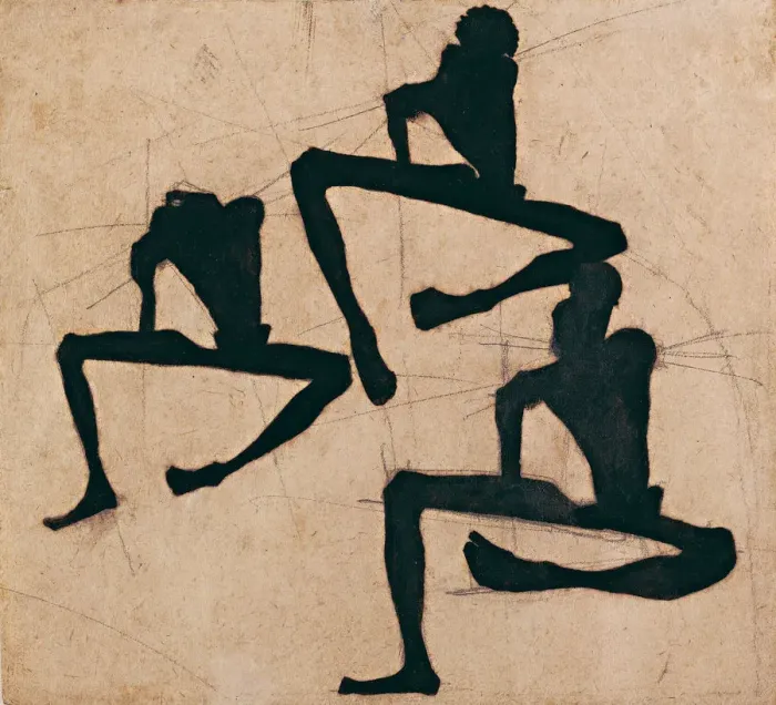 Framed Print : Composition with Three Male Nudes, 1910. Artist: Schiele, Egon (1890?1918) Framed Print : Composition with Three Male Nudes, 1910. Artist: Schiele, Egon (1890?1918)