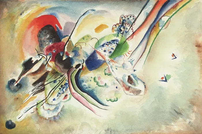 Framed Print : Composition (Study for Picture with Two Red Spots'), 1916. Creator: Kandinsky, Wassily Vasilyevich (1866-1944) Framed Print : Composition (Study for Picture with Two Red Spots'), 1916. Creator: Kandinsky, Wassily Vasilyevich (1866-1944)