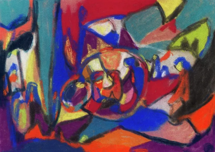 Framed Print : Composition (Worship), 1930. Creator: Holzel, Adolf (1853-1934) Framed Print : Composition (Worship), 1930. Creator: Holzel, Adolf (1853-1934)