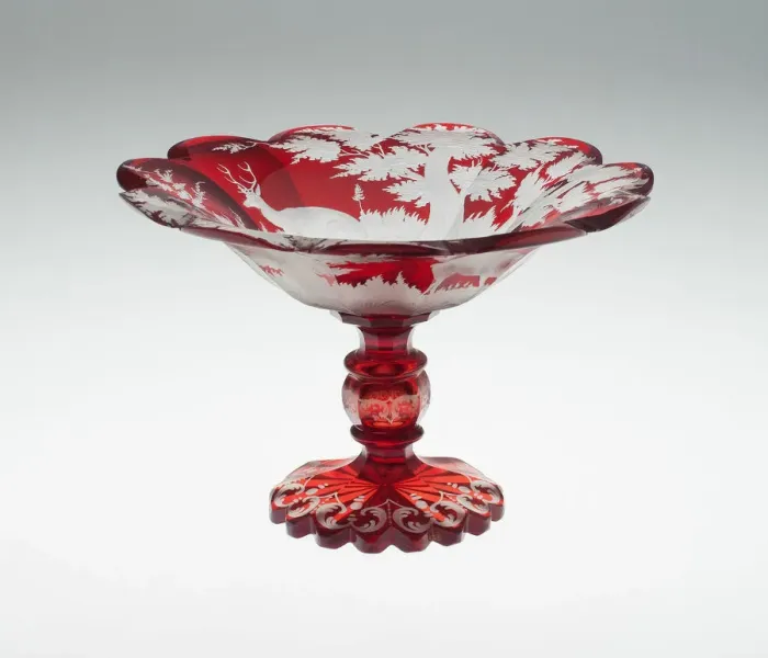 Framed Print : Compote, Bohemia, c. 1850. Creator: Bohemia Glass Framed Print : Compote, Bohemia, c. 1850. Creator: Bohemia Glass