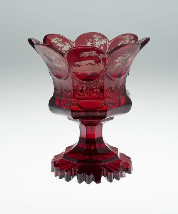 Framed Print : Compote, Bohemia, c. 1850. Creator: Bohemia Glass Framed Print : Compote, Bohemia, c. 1850. Creator: Bohemia Glass