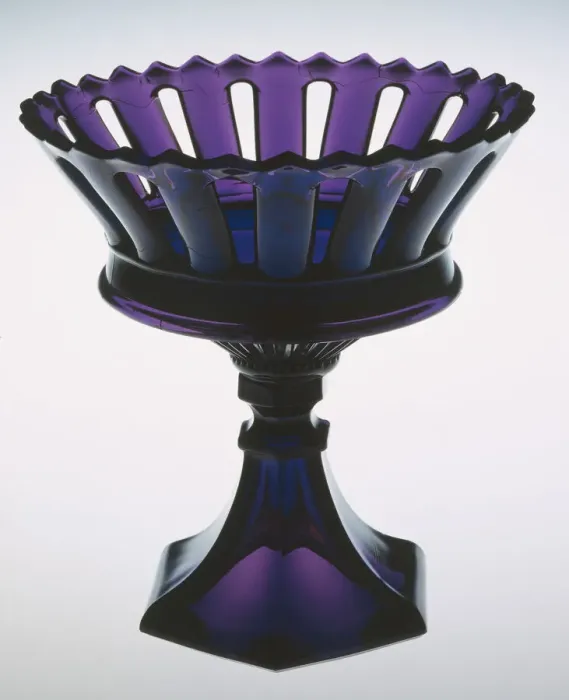 Framed Print : Compote on Stand, 1845 / 60. Creator: Boston and Sandwich Glass Company Framed Print : Compote on Stand, 1845 / 60. Creator: Boston and Sandwich Glass Company