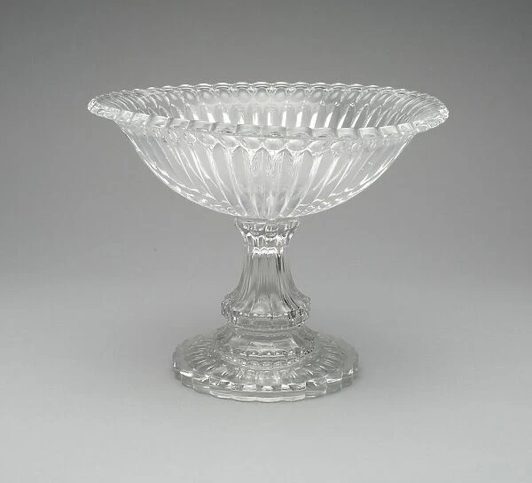 Compote in 'Thumbprint'pattern, 1850  /  60. Creator: Unknown