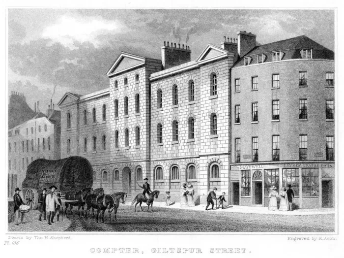 Framed Print : Compter, Giltspur Street, London, 19th century. Artist: R Acon Framed Print : Compter, Giltspur Street, London, 19th century. Artist: R Acon